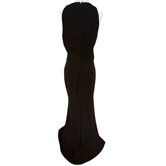NWOT Jay Godfrey black cutout halter gown in black size 10 with front sl… - Picture 9 of 13